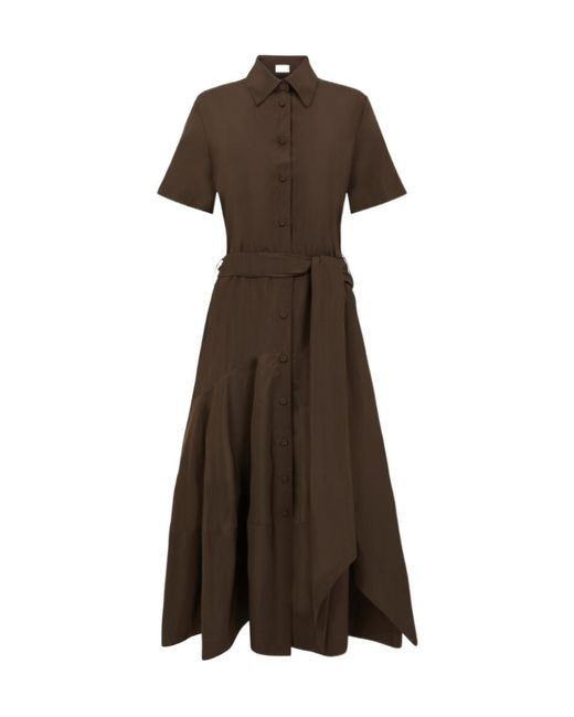 P.A.R.O.S.H. Brown Belt Shirt Dress