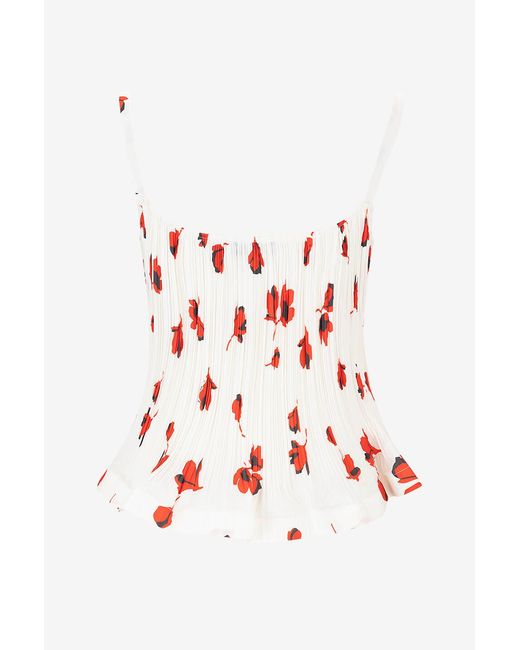 Self-Portrait Red Sleeveless Top
