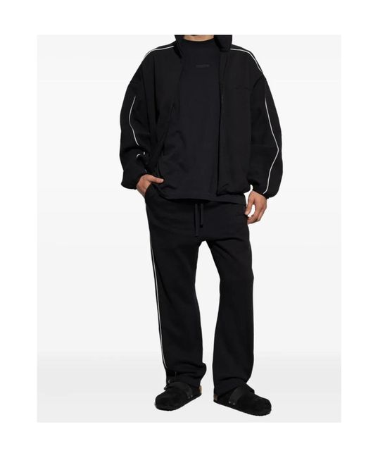 Fear Of God Black Side-Stripe Drawstring Sweatpants for men