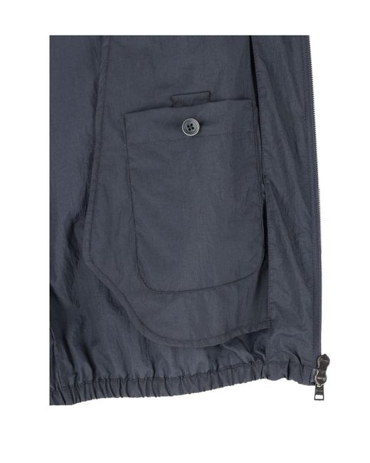 Herno Blue Zip-Up Hooded Jacket for men