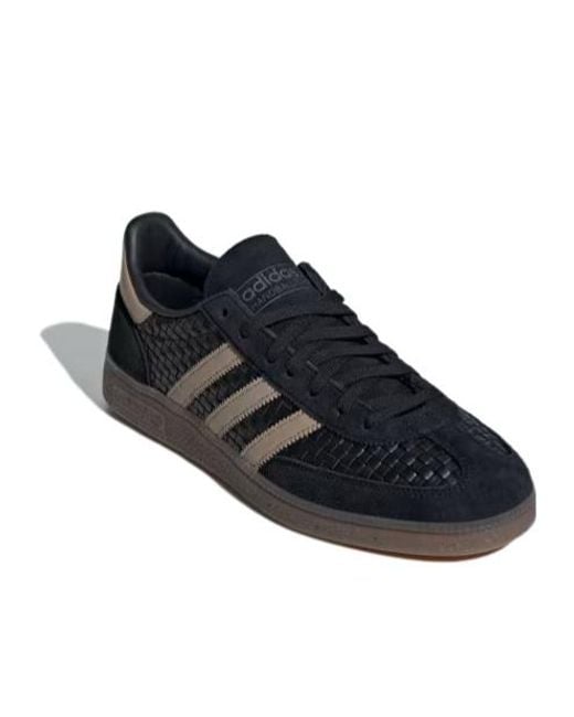 Adidas Originals Black Handball Spezial Woven Three-Stripe Sneakers for men