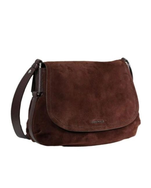 Coccinelle Brown Logo Lettering Satchel Bag