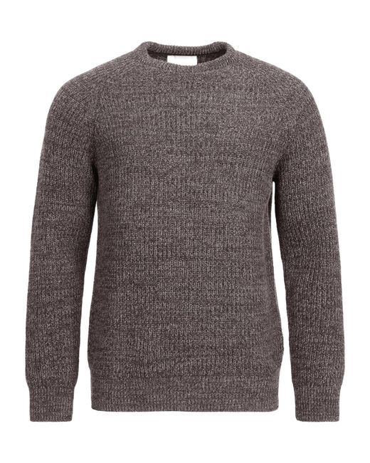 Barbour Gray Logo-Patch Crewneck Jumper for men