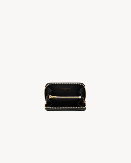 Saint Laurent Black Cassandre Bijou Change Purse