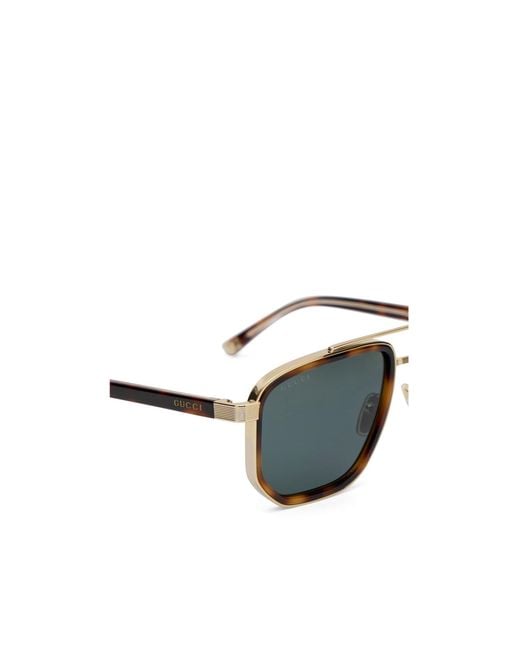 Gucci Multicolor Eyewear Navigator Frame Sunglasses for men