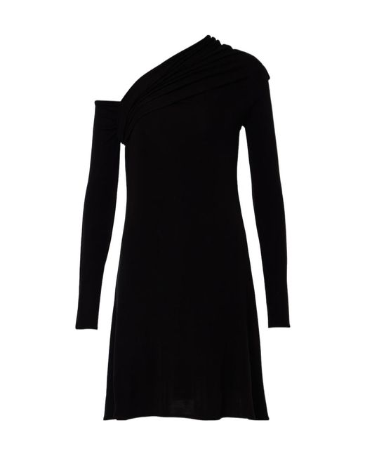 Courreges Black Twist One-Shoulder Dress