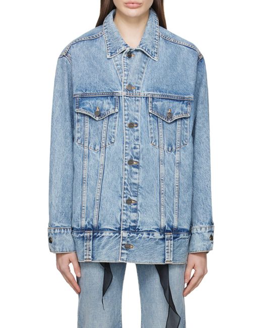 Khaite Blue Rizzo Buttoned Denim Jacket
