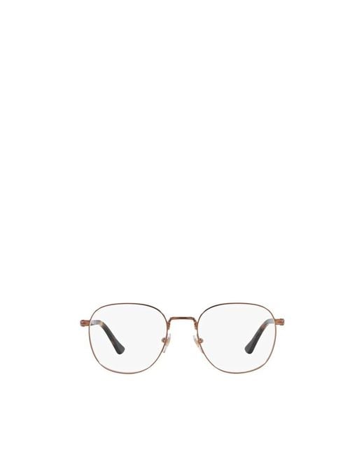 Persol White Rectangular Frame Glasses for men
