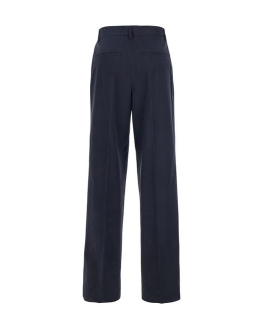 Totême Blue Pleated Trousers