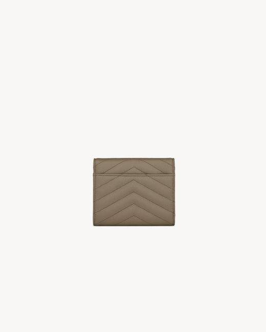 Saint Laurent Natural Trifold Wallet