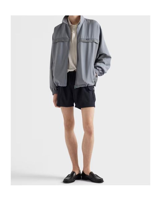 Prada Gray Mohair Wool Jacket for men