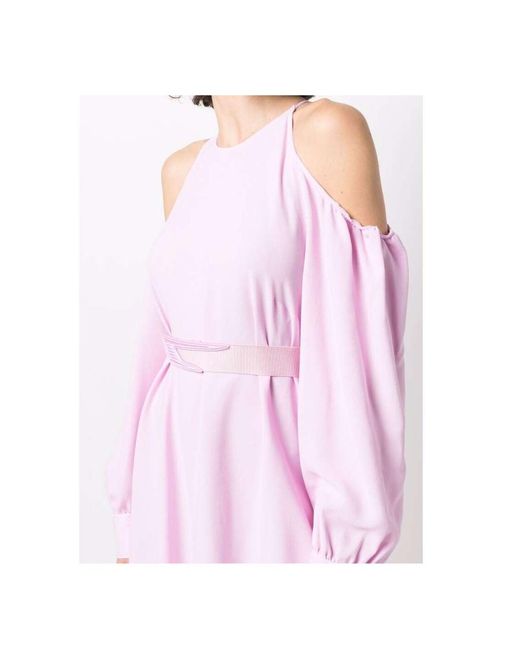 Stella McCartney Pink Off-Shoulder Midi Dress