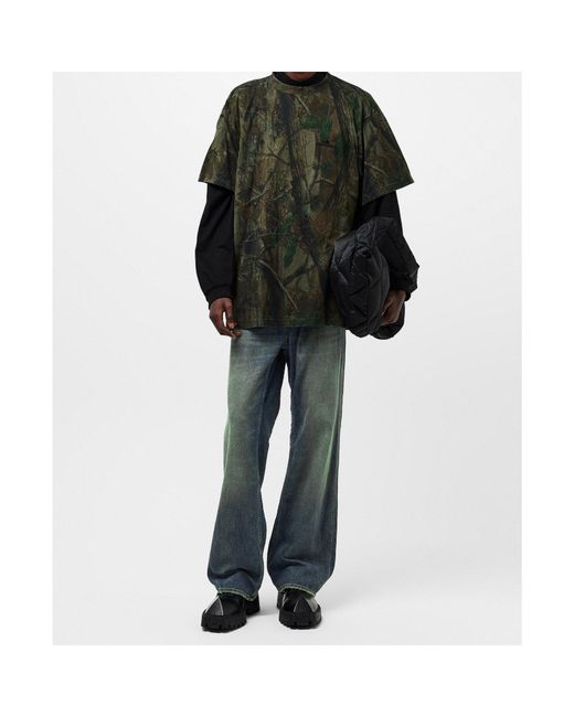 Balenciaga Blue Wide-Leg Jeans for men