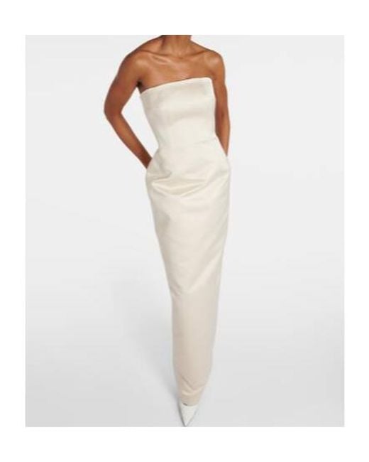 Emilia Wickstead White Strapless Gown