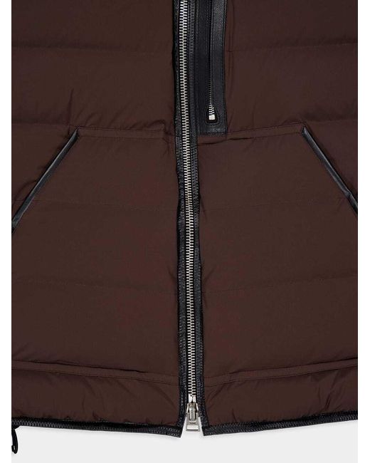 Tom Ford Brown Sleevless Down Vest for men