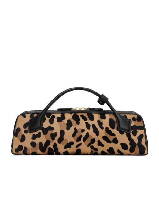 Alaïa Brown Alaïa Le Teckel Leopard Printed Clutch Bag