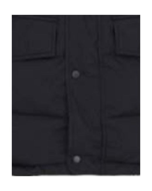Paul & Shark Black Zippered Quilted Down Jacket for men