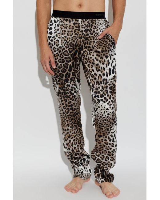 Tom Ford Gray Elastic-Waist Casual Trousers for men