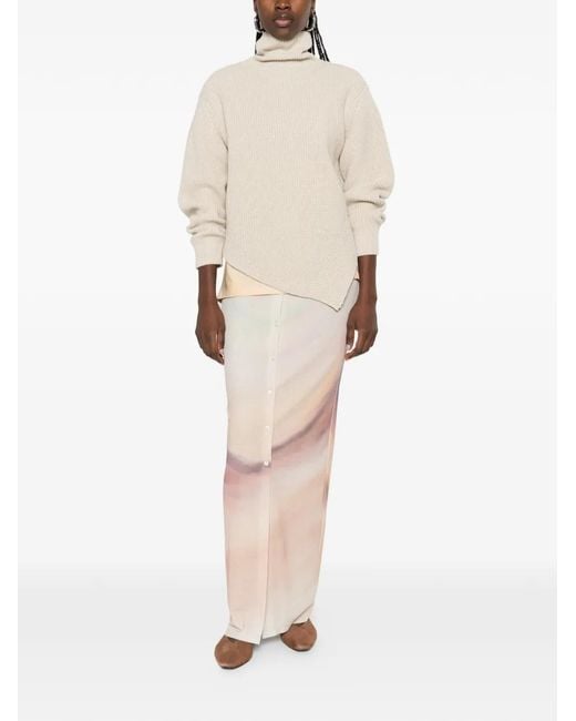 Nanushka White Marda Turtleneck Sweater