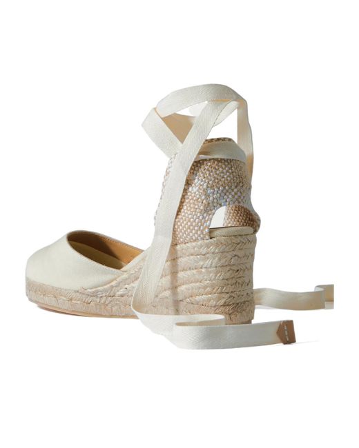 Castaner Metallic Canvas Wedge Espadrilles