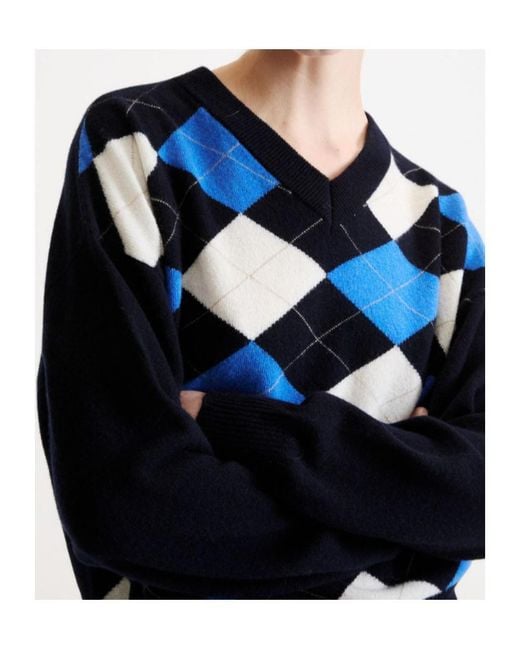 Marella Blue V Neck Jumper