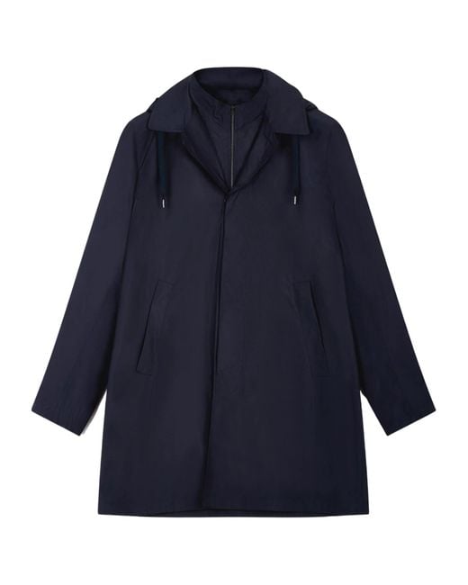 Herno Blue Hooded Parka for men
