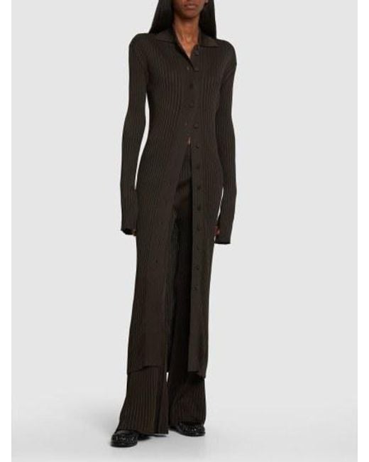 Jil Sander Brown Rib Horn Casual Pants