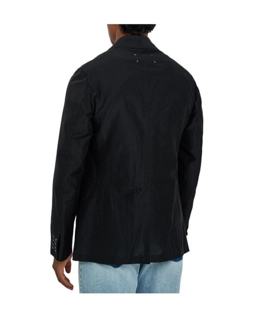 Maison Margiela Black Cotton-Blend Blazer for men