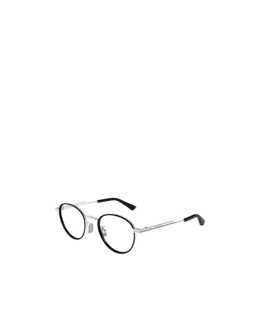 Bottega Veneta White Round Frame Flat Mirror for men