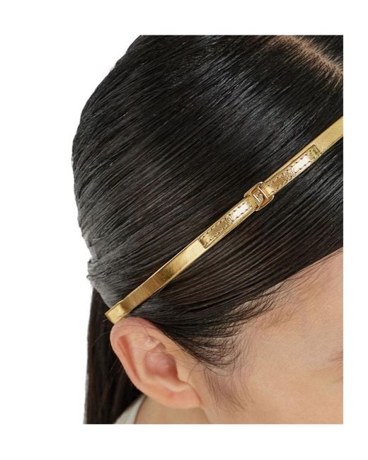 Ferragamo Metallic Mini Bow Headband