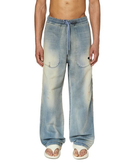 DIESEL Blue D-Martians Track Denim for men
