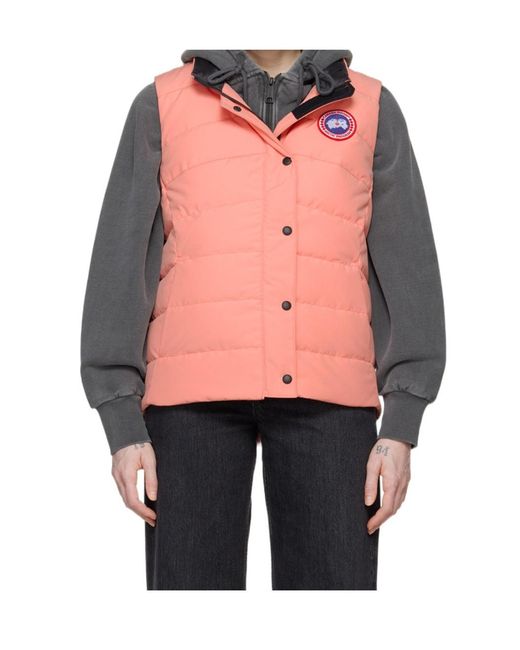 Canada Goose Pink Zippered Down Vest