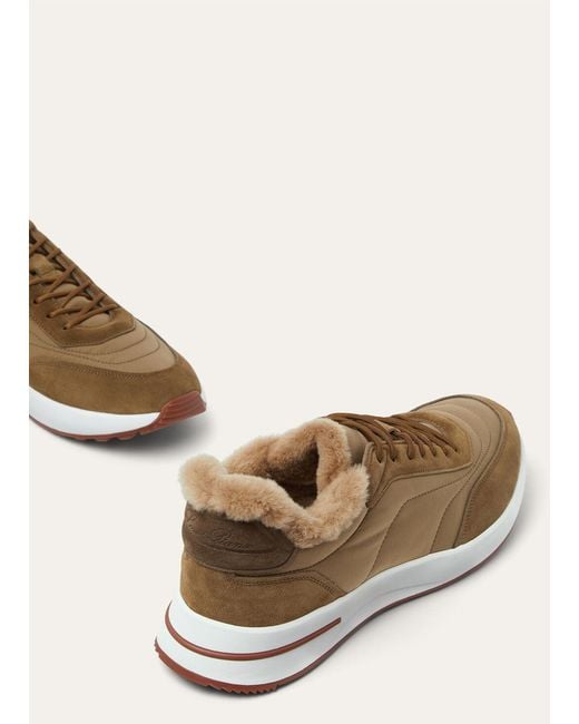 Loro Piana Brown Week-End Walk Sneakers for men