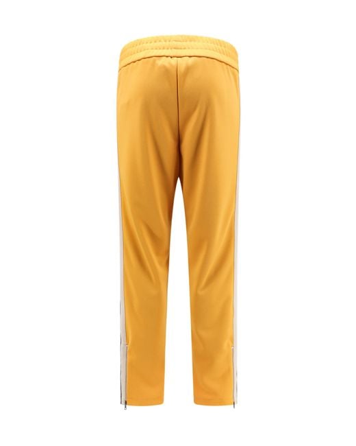 Palm Angels Yellow Logo-Printed Elasticated Waist Track Pants for men