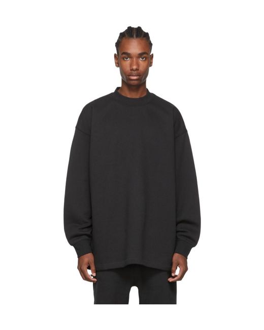 Fear Of God Black Logo-Print Sweatshirt for men