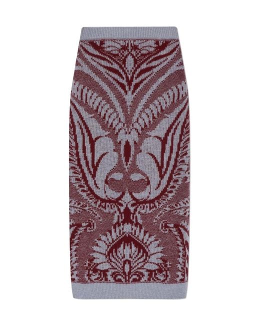 Etro Multicolor Woolen Skirt