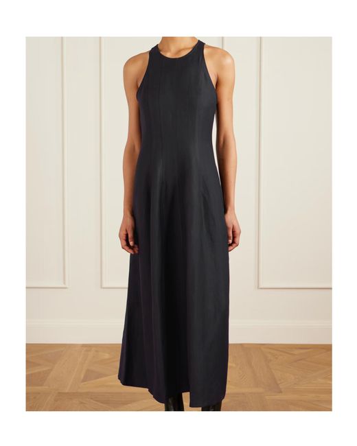 Brunello Cucinelli Black Round Neck Sleeveless Dress