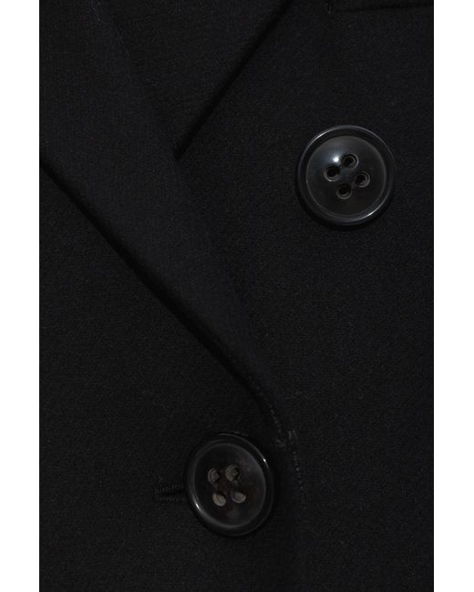 DSquared² Black Double-Breasted Virgin Wool Coat