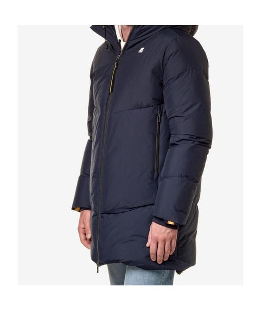 K-Way Blue Hugh Thermo Soft Touch Jacket for men