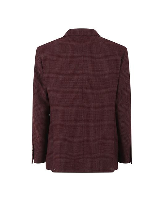 Brunello Cucinelli Purple Single-Breasted Tailored Jacket for men