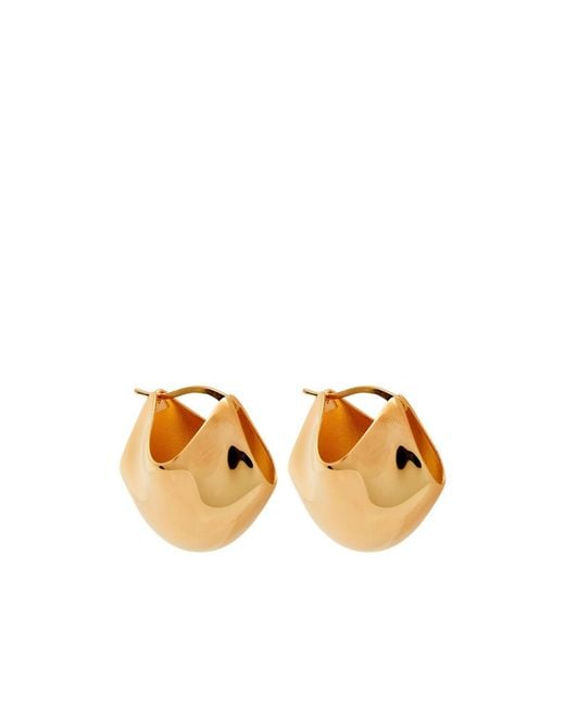 Khaite Metallic Lotus-Shaped Earrings