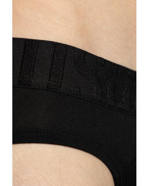 DSquared² Black Tonal Logo Briefs for men
