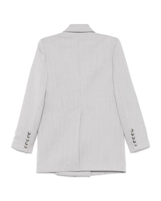 Alex Perry White Long-Sleeved Suit Coat