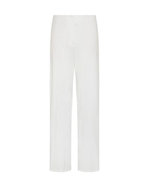 Forte Forte White High-Waist Trousers