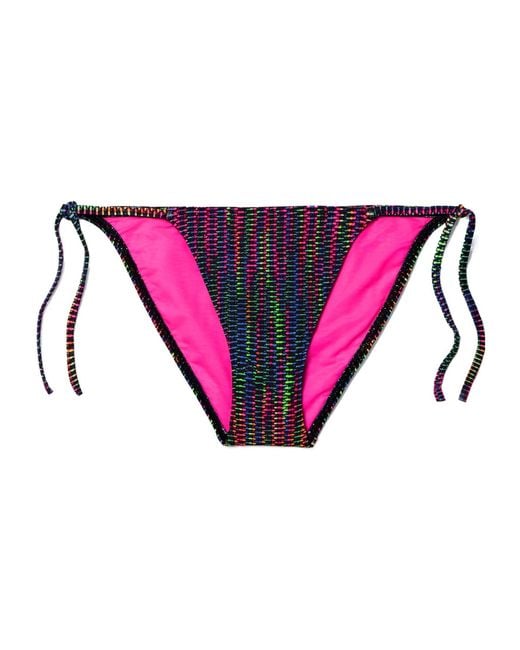 Eres Pink Reflet Printed Bikini Briefs
