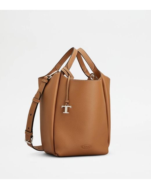 Tod's Brown Dual-Handle Shoulder Bag
