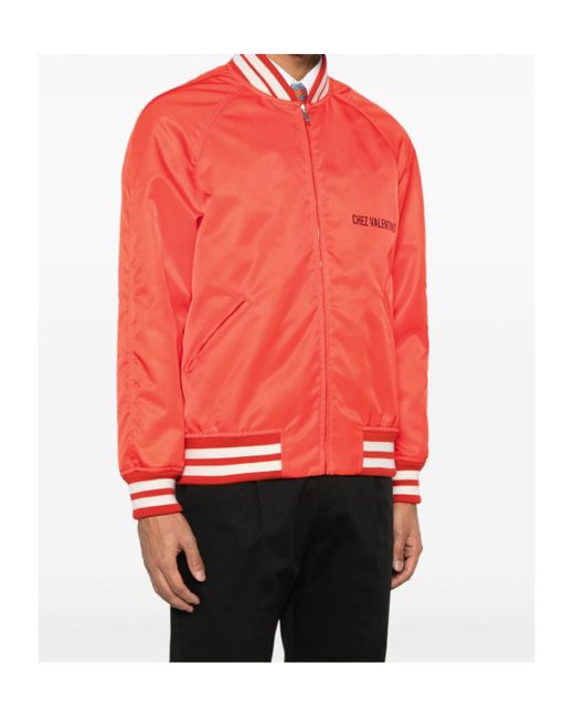 Valentino Red Chez -Print Bomber Jacket for men