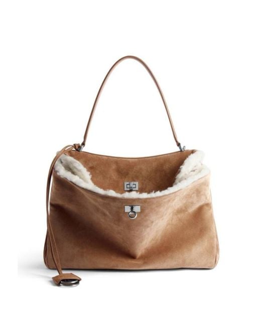 Balenciaga Brown Rodeo Medium Handbag
