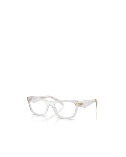 Prada White Eyewear Square Frame Glasses