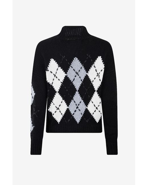 Ermanno Scervino Black Long-Sleeved Sweater
